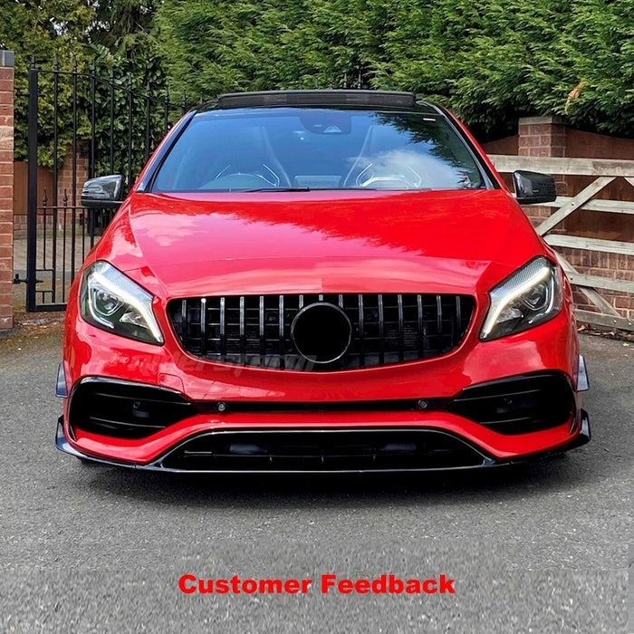 Car Craft Compatible With Mercedes Benz A Class W176 2012-2016 Front Bumper AMG Show Grill Gtr Black CC-1700 - CAR CRAFT INDIA