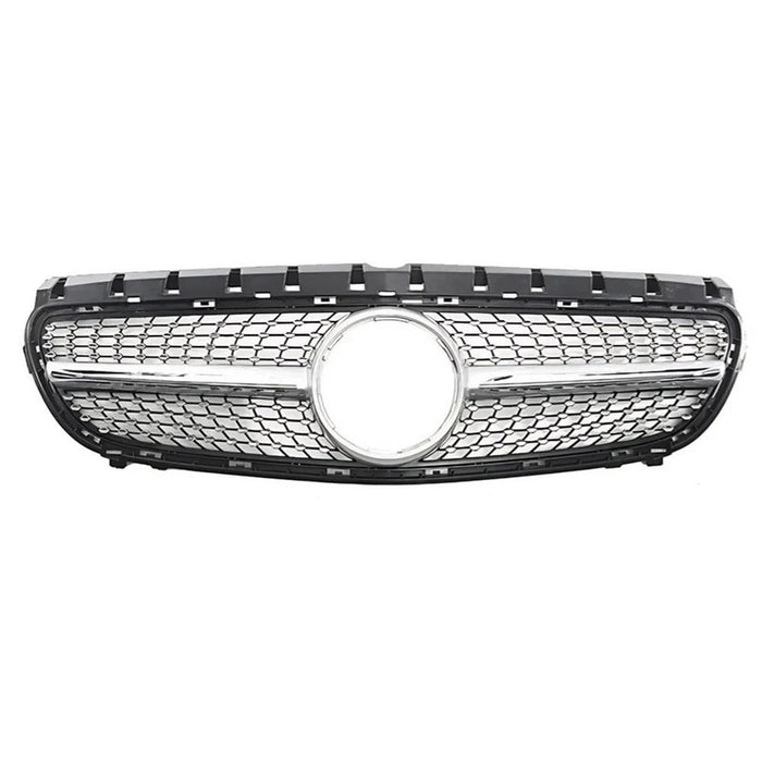 Car Craft Compatible With Mercedes Benz B Class W246 2015-20018 Front Bumper Show Grill Amg Diamond Silver CC-10935