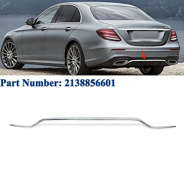 Car Craft Compatible With Mercedes Benz E Class W213 2017-2020 Rear Bumper Chrome Molding Trim 2138856601 CC-10928