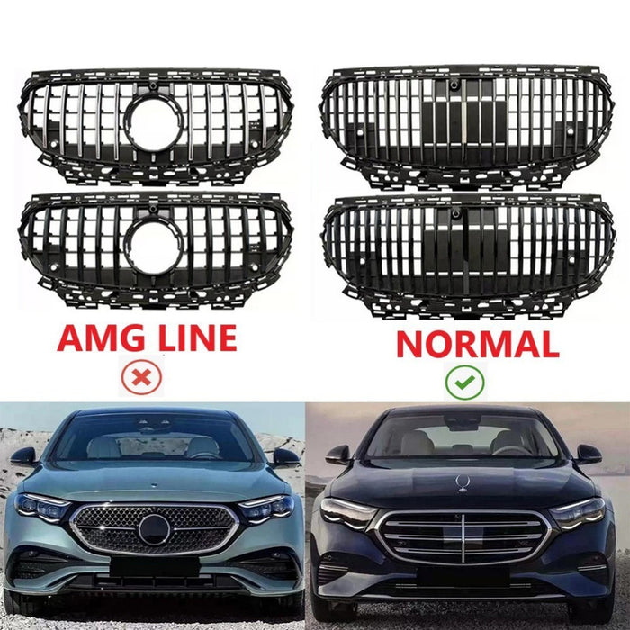 Car Craft Compatible With Mercedes Benz E Class W214 2024+ Front Amg Bumper Show Grill Maybach Black - CAR CRAFT INDIA
