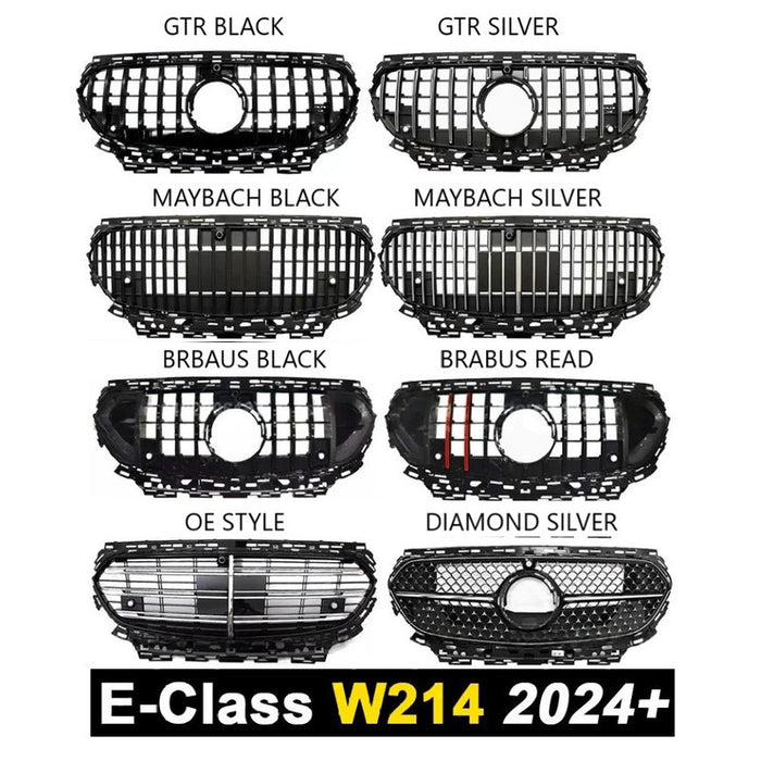 Car Craft Compatible With Mercedes Benz E Class W214 2024+ Front Amg Bumper Show Grill Brabus Red - CAR CRAFT INDIA