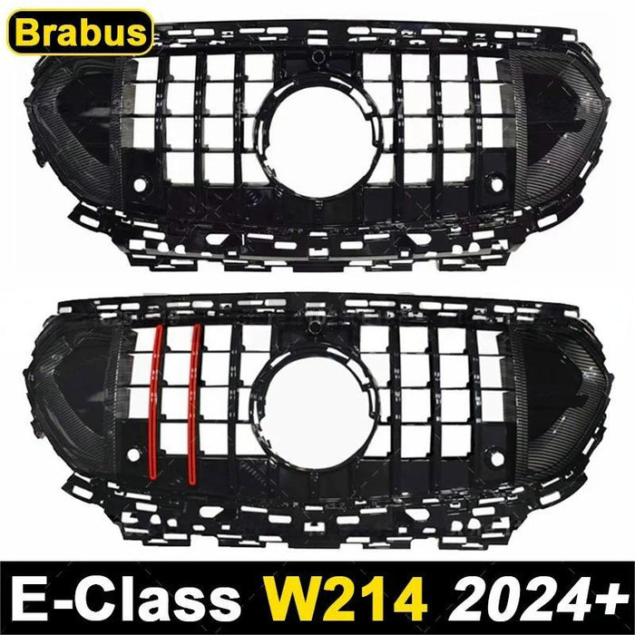 Car Craft Compatible With Mercedes Benz E Class W214 2024+ Front Amg Bumper Show Grill Brabus Red - CAR CRAFT INDIA