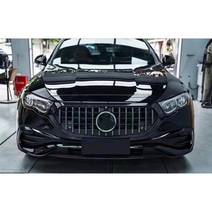 Car Craft Compatible With Mercedes Benz E Class W214 2024+ Front Amg Bumper Show Grill Gtr Silver - CAR CRAFT INDIA