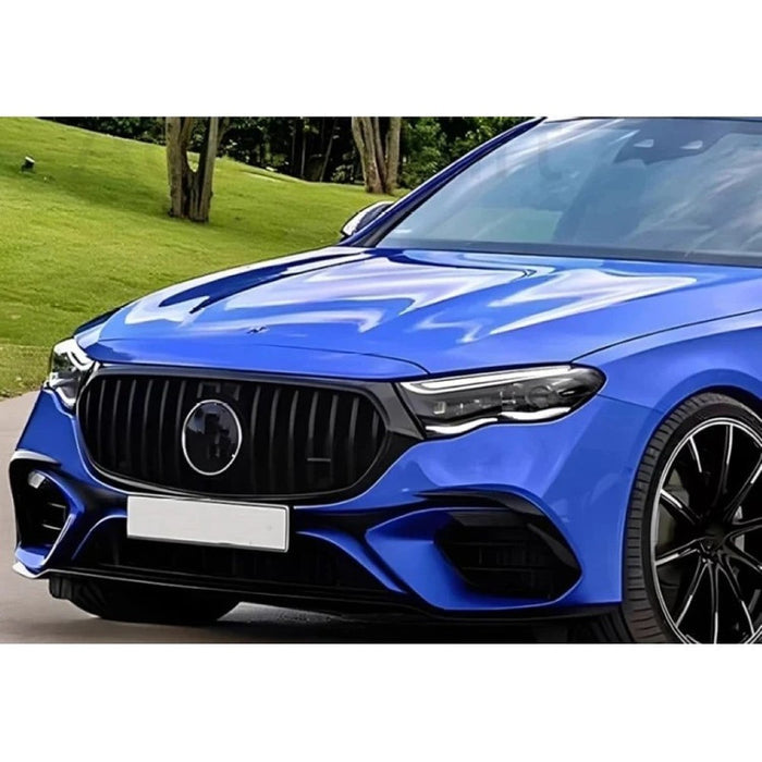 Car Craft Compatible With Mercedes Benz E Class W214 2024+ Front Amg Bumper Show Grill Gtr Black - CAR CRAFT INDIA
