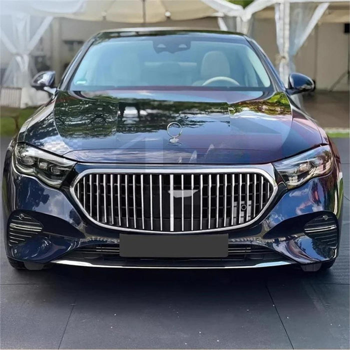 Car Craft Compatible With Mercedes Benz E Class W214 2024+ Front Amg Bumper Show Grill Maybach Silver - CAR CRAFT INDIA