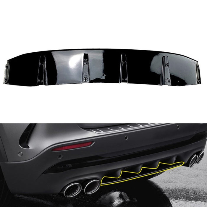 Car Craft Compatible With Mercedes Benz Gla H247 2020-2025 Amg Rear Bumper Lip Skirt Splitter Diffuser CC-7155 - CAR CRAFT INDIA