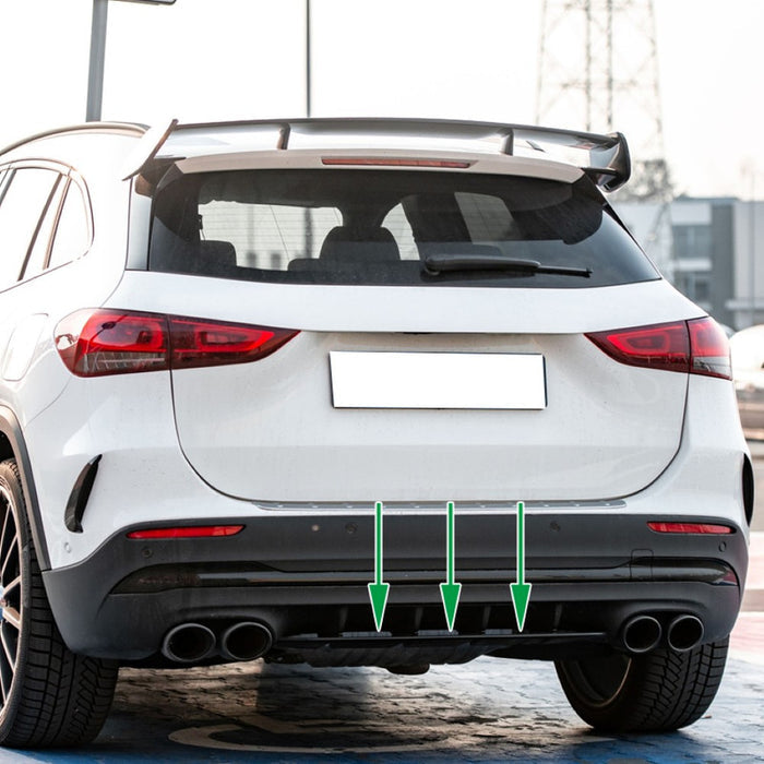 Car Craft Compatible With Mercedes Benz Gla H247 2020-2025 Amg Rear Bumper Lip Skirt Splitter Diffuser CC-7155 - CAR CRAFT INDIA
