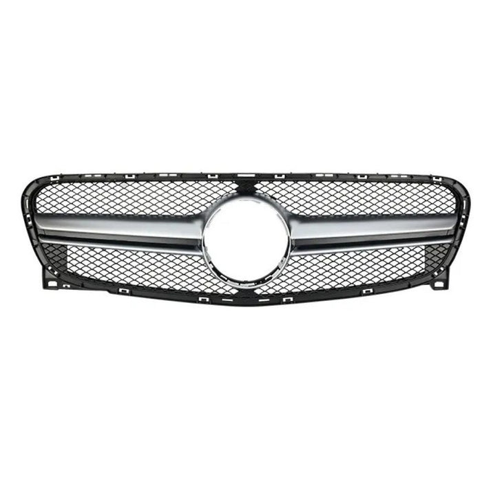 Car Craft Compatible With Mercedes Benz Gla W156 X156 2014-2016 Front Bumper Show Grill Amg Silver Amg45 CC-10567
