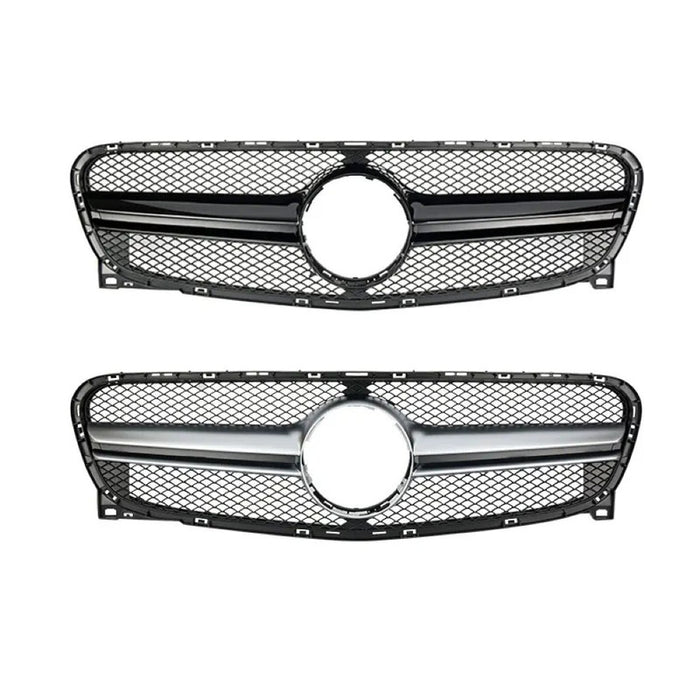 Car Craft Compatible With Mercedes Benz Gla W156 X156 2014-2016 Front Bumper Show Grill Amg Black Amg45 CC-10568