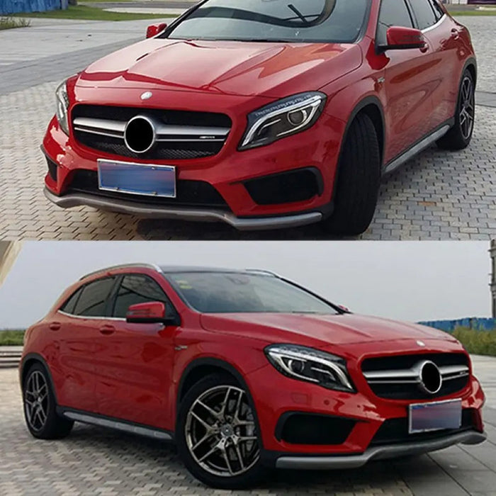 Car Craft Compatible With Mercedes Benz Gla W156 X156 2014-2016 Front Bumper Show Grill Amg Silver Amg45 CC-10567