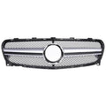 Car Craft Compatible With Mercedes Benz Gla W156 X156 Lci 2017-2020 Front Bumper Show Grill Amg Silver Amg45 CC-10569