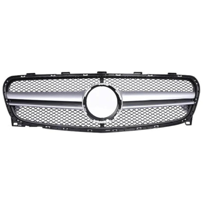 Car Craft Compatible With Mercedes Benz Gla W156 X156 Lci 2017-2020 Front Bumper Show Grill Amg Silver Amg45 CC-10569