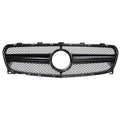 Car Craft Compatible With Mercedes Benz Gla W156 X156 Lci 2017-2020 Front Bumper Show Grill Amg Black Amg45 CC-10570