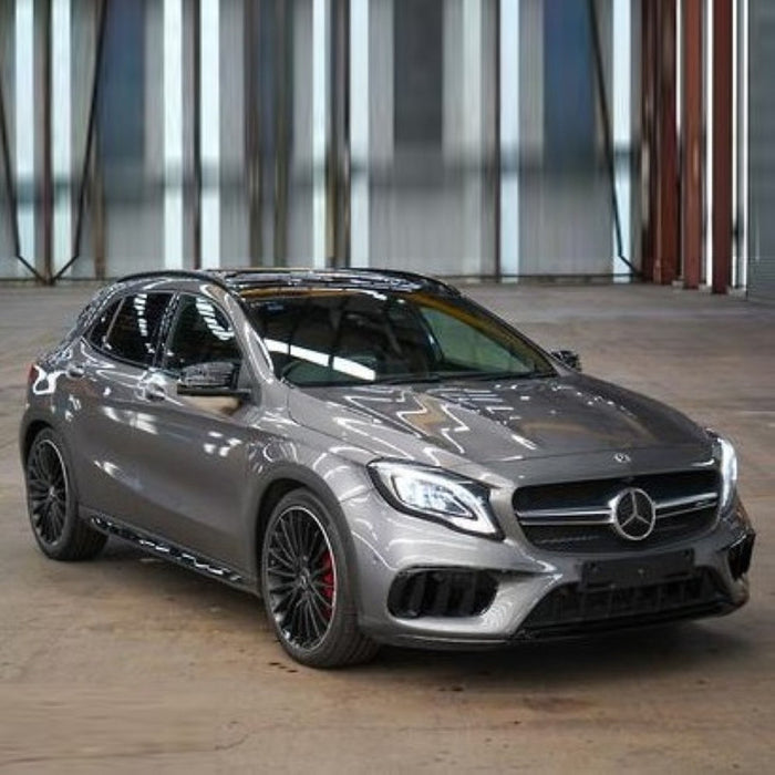 Car Craft Compatible With Mercedes Benz Gla W156 X156 Lci 2017-2020 Front Bumper Show Grill Amg Silver Amg45 CC-10569