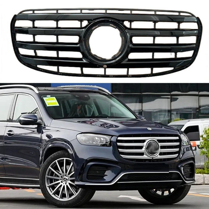 Car Craft Compatible With Mercedes Benz Gls Class W167 X167 2023-2026 Front Bumper Show Grill Standard Black CC-10560