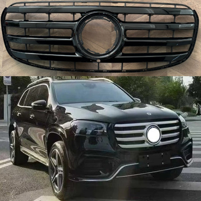 Car Craft Compatible With Mercedes Benz Gls Class W167 X167 2023-2026 Front Bumper Show Grill Standard Black CC-10560