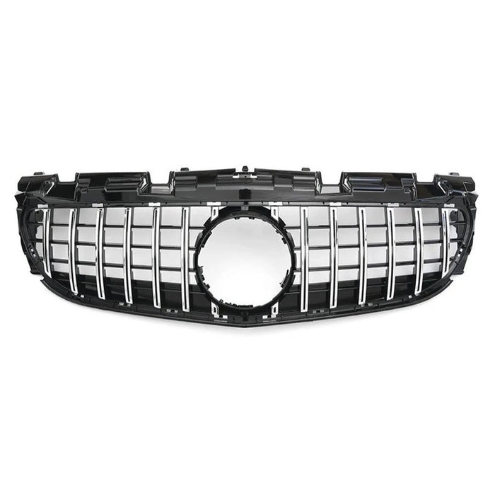 Car Craft Compatible With Mercedes Benz Slc W172 2016-2016 Front Bumper Show Grill Amg Gt Gtr Silver Chrome CC-10932