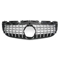 Car Craft Compatible With Mercedes Benz Slc W172 2016-2016 Front Bumper Show Grill Amg Gt Gtr Silver Chrome CC-10932