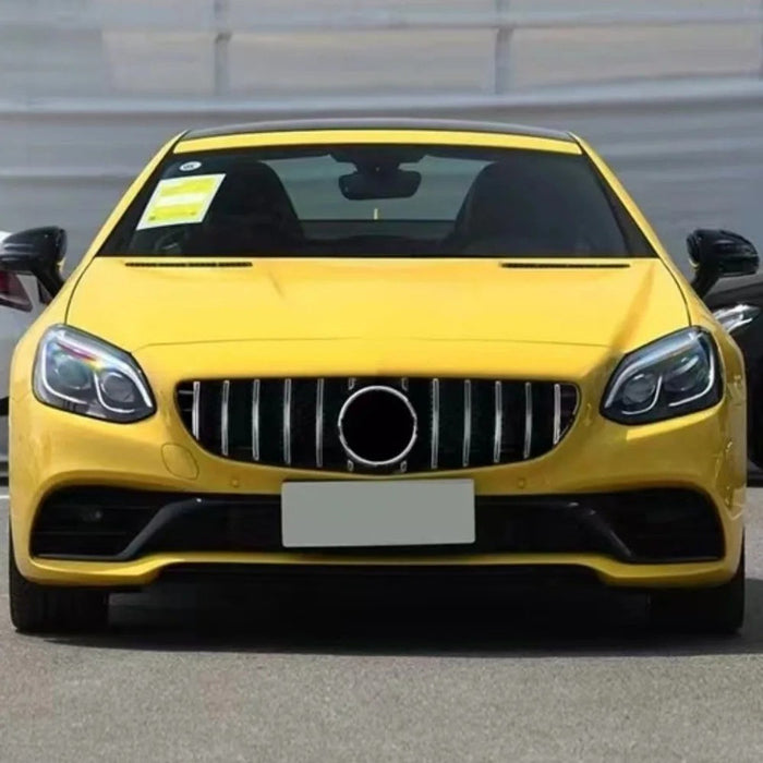 Car Craft Compatible With Mercedes Benz Slc W172 2016-2016 Front Bumper Show Grill Amg Gt Gtr Black CC-10933