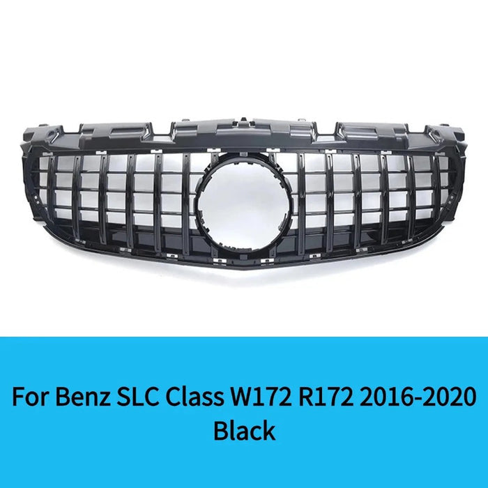 Car Craft Compatible With Mercedes Benz Slc W172 2016-2016 Front Bumper Show Grill Amg Gt Gtr Black CC-10933