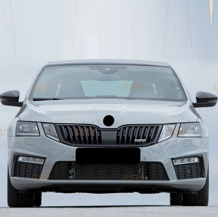 Car Craft Compatible With Skoda Octavia Iii 2017-2019 Rs Vrs Style Front Bumper Show Grill Black CC-7204 - CAR CRAFT INDIA