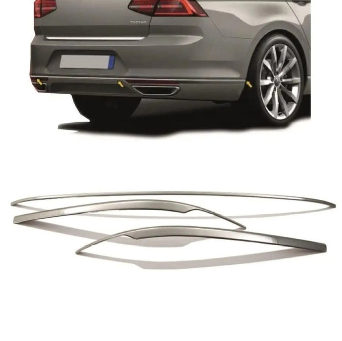 Car Craft Compatible With Vw Volkswagen Passat B8 2016-2019 R Line Rear Bumper Chrome Moulding Trim CC-7251 - CAR CRAFT INDIA