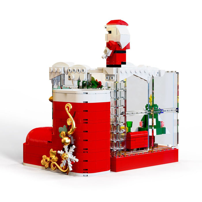 Christmas Cottage Model Pen Container Ornament Building Blocks - LesDiy -