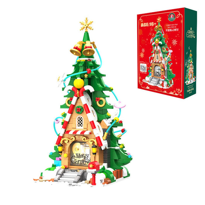 Christmas Elf Tree House Musical Box - LesDiy -