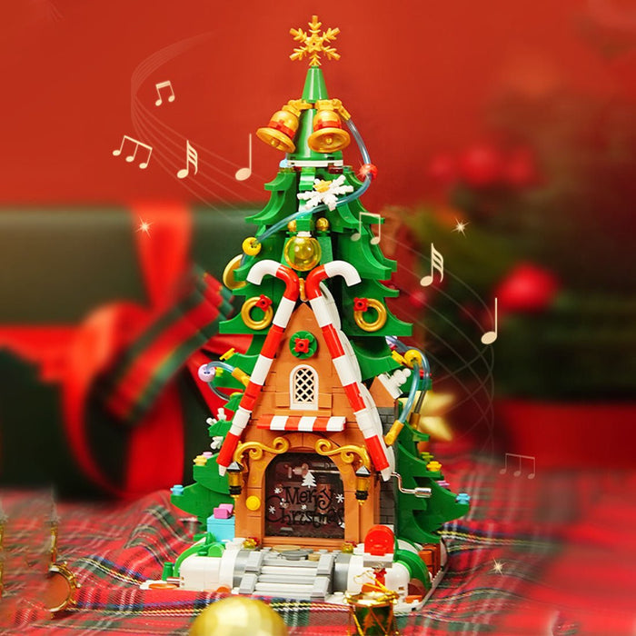 Christmas Elf Tree House Musical Box - LesDiy -