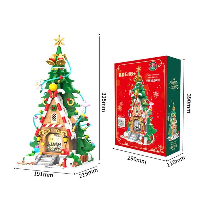Christmas Elf Tree House Musical Box - LesDiy -