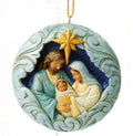 Christmas Ornament - Blue and Gold Holy Family