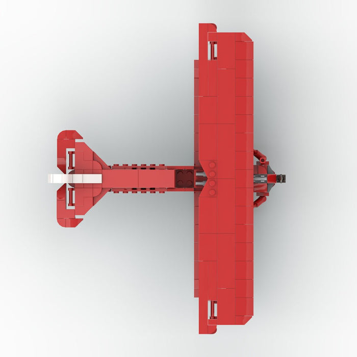 Classic Red Biplane Building Blocks-LesDiy -