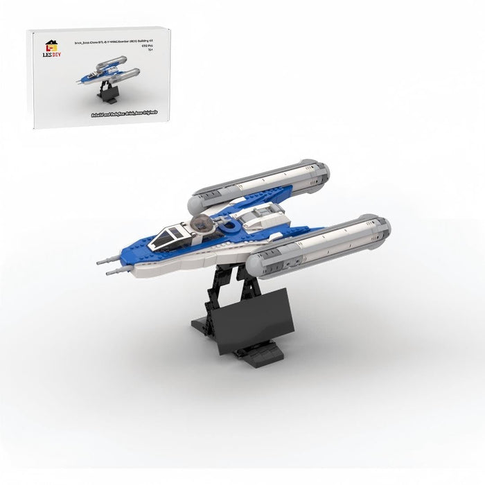 Clone BTL - B Y - WING Bomber Building Blocks - LesDiy - Blue