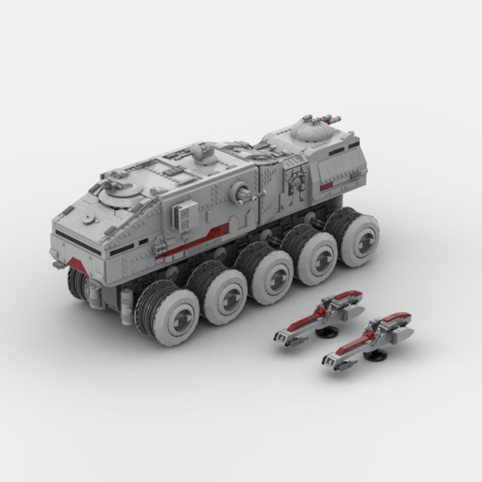 Clone HAV A6 TURBO TANK Building Blocks - LesDiy - Brick Red