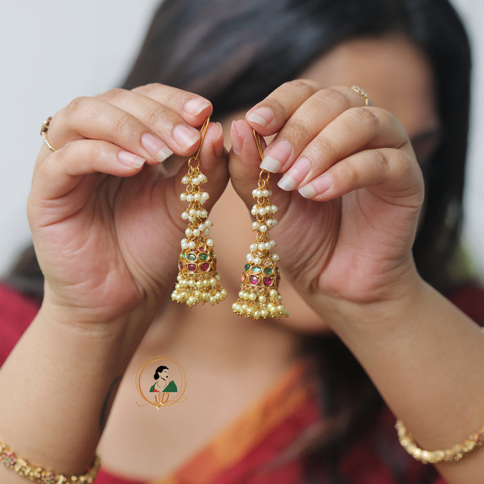 Cluster Pearl Loop Jhumka