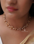 Delicate Leaf AD Stone Necklace Set