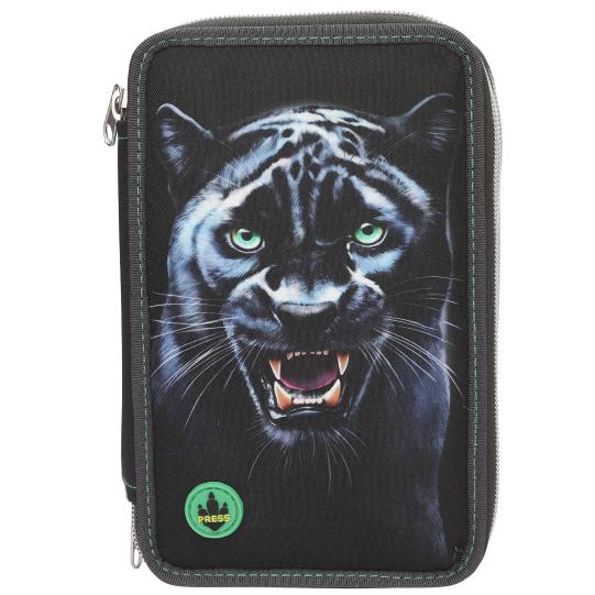 Depesche Adventure World 3-fach Federmäppchen LED Panther