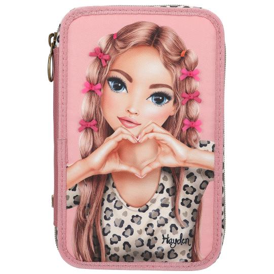 Depesche TopModel 3-fach Federmäppchen mit Schleifen Leoheart