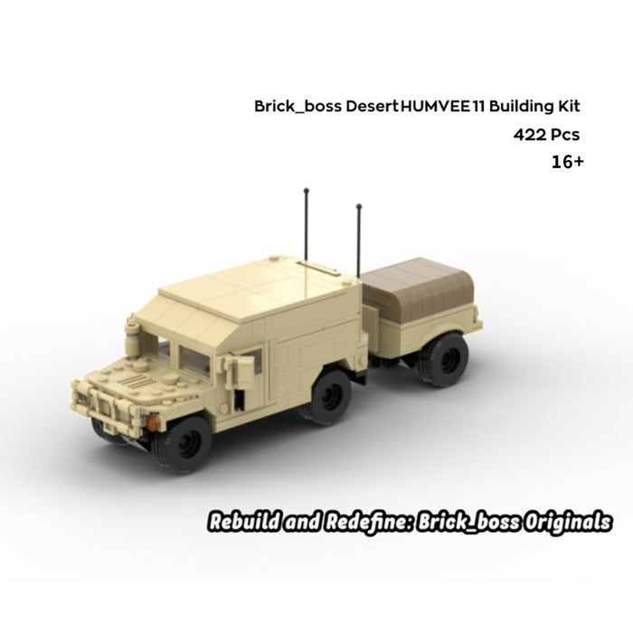 Desert HUMVEE 11 Modern Military Vehicle Building Blocks-LesDiy-Building Blocks-