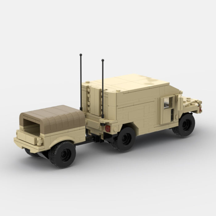 Desert HUMVEE 11 Modern Military Vehicle Building Blocks-LesDiy-Building Blocks-