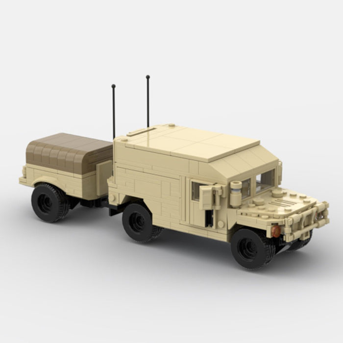 Desert HUMVEE 11 Modern Military Vehicle Building Blocks-LesDiy-Building Blocks-