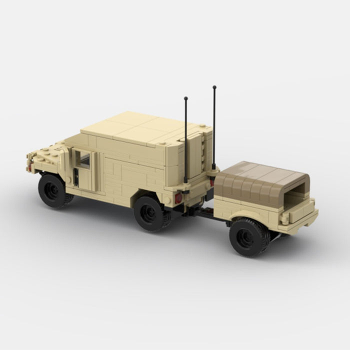 Desert HUMVEE 11 Modern Military Vehicle Building Blocks-LesDiy-Building Blocks-
