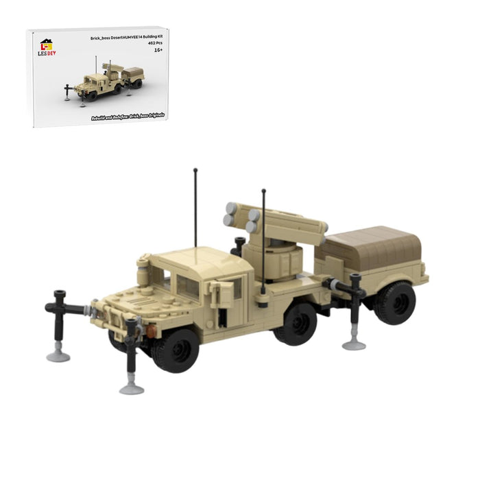 Desert HUMVEE 14 Modern Military Vehicle Building Blocks-LesDiy-Building Blocks-
