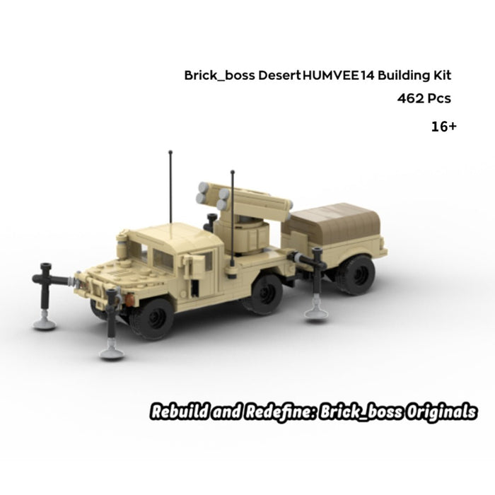 Desert HUMVEE 14 Modern Military Vehicle Building Blocks-LesDiy-Building Blocks-