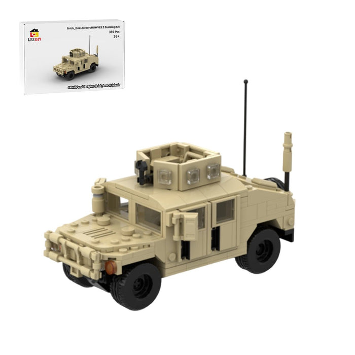 Desert HUMVEE 2 Modern Military Vehicle Building Blocks-LesDiy-Building Blocks-