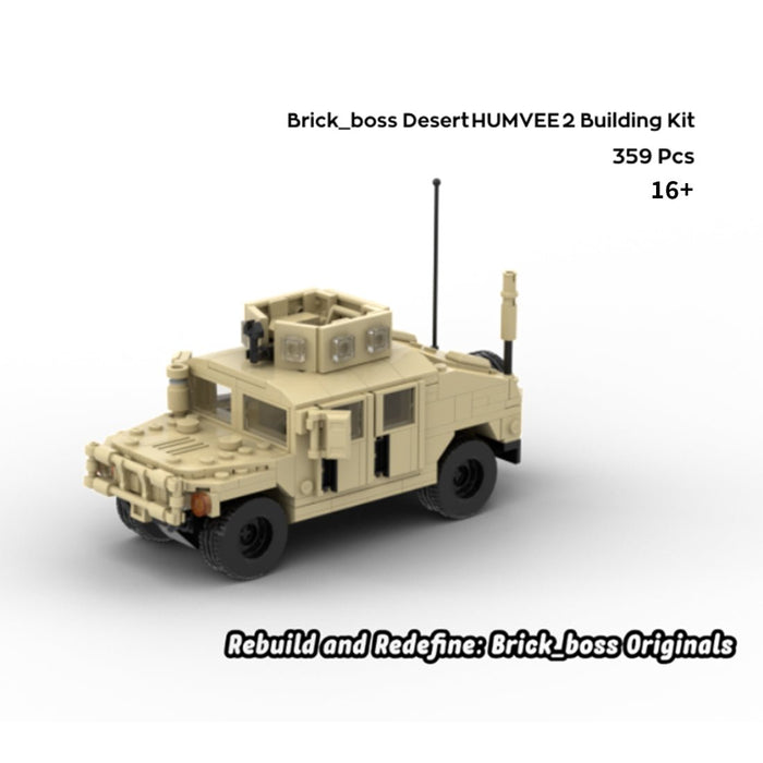 Desert HUMVEE 2 Modern Military Vehicle Building Blocks-LesDiy-Building Blocks-