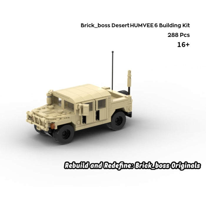 Desert HUMVEE 6 Modern Military Vehicle Building Blocks-LesDiy-Building Blocks-