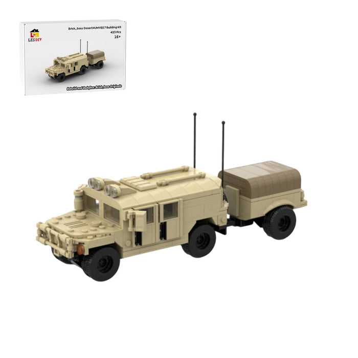 Desert HUMVEE 7 Modern Military Vehicle Building Blocks-LesDiy-Building Blocks-