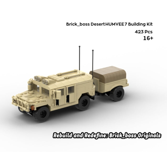 Desert HUMVEE 7 Modern Military Vehicle Building Blocks-LesDiy-Building Blocks-