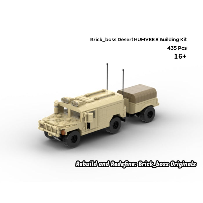 Desert HUMVEE 8 Modern Military Vehicle Building Blocks-LesDiy-Building Blocks-